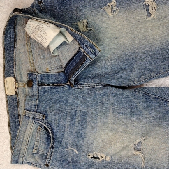 current/elliott Mississippi Destroy Blue High Rise The Skinny Boy Jeans - Picture 5 of 12